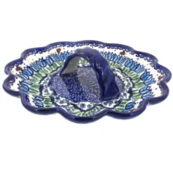 Blue Rose Polish Pottery 131 Vena Egg Plate 12 Blue Rose Polish Pottery 131 Vena Egg Plate -Blue Rose Pottery Store GUEST f203d2cf 0fcd 4849 94a0 9b2e7750dc12