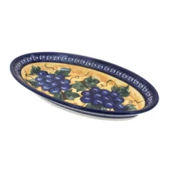 Blue Rose Polish Pottery 1103 Zaklady Small Oval Platter -Blue Rose Pottery Store GUEST f327e727 4bfc 4684 b415 a19862d0adcd