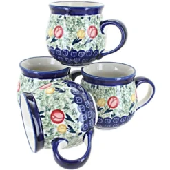 Blue Rose Polish Pottery K090-4 Manufaktura Bubble Mug Set -Blue Rose Pottery Store GUEST f653e51f 792b 4a15 b6ba d83e8ef9ce88