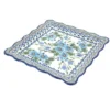 Blue Rose Polish Pottery 1570 Zaklady Square Lunch Plate