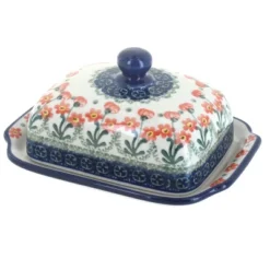 Blue Rose Polish Pottery 295 Ceramika Artystyczna Butter Dish -Blue Rose Pottery Store GUEST f72bf80a f10c 4c35 a791 9c20c862184b