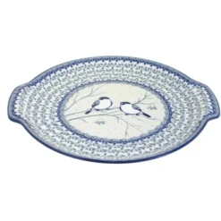 Blue Rose Polish Pottery 151 Ceramika Artystyczna Round Serving Tray With Handles -Blue Rose Pottery Store GUEST f76d9729 0f02 4f91 bf78 95d8a07fe9f0