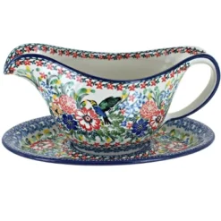 Blue Rose Polish Pottery 239 Ceramika Gravy Boat & Plate -Blue Rose Pottery Store GUEST f8a7ab69 df6e 4aaa 8e5c 0ad353cd69e5