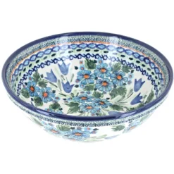 Blue Rose Polish Pottery 851 Zaklady Large Serving Bowl