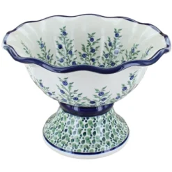 Blue Rose Polish Pottery 1722 Zaklady Pedestal Bowl -Blue Rose Pottery Store GUEST f9d49d9d f862 419d b926 2d21088b4428