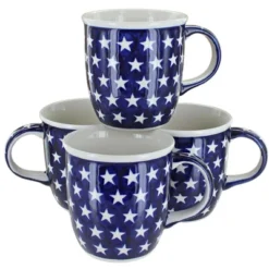 Blue Rose Polish Pottery 1800 Zaklady 4PC Mug Set -Blue Rose Pottery Store GUEST fa98b97a aca9 496f a1fe e69a88c1c2da