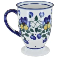 Blue Rose Polish Pottery 14C WR Unikat Pedestal Mug -Blue Rose Pottery Store GUEST fbdbf551 6718 4652 ad3c 32f6231cbdd0