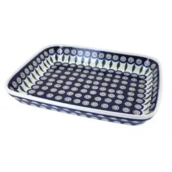 Blue Rose Polish Pottery 371 Zaklady Medium Rectangular Baker -Blue Rose Pottery Store GUEST fbfeefca fb96 4d78 976d 00894814f47c
