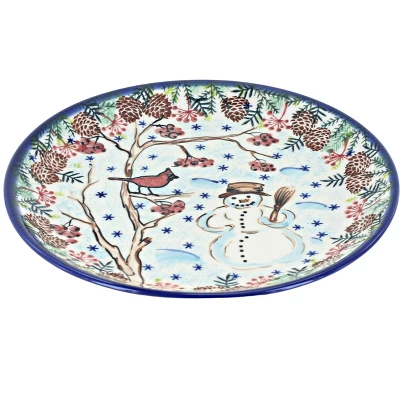 Blue Rose Polish Pottery Vena Dessert Plate 11 Blue Rose Polish Pottery Vena Dessert Plate - Image 10