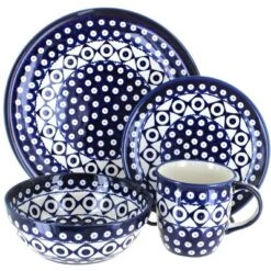 Blue Rose Polish Pottery Zaklady Dinnerware (16 PC) -Blue Rose Pottery Store GUEST fc5765cb d6cc 4cd7 8079 1e3e5ee2a92d