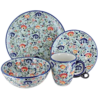 Blue Rose Polish Pottery Manufaktura Dinnerware (4PC) 7 Blue Rose Polish Pottery Manufaktura Dinnerware (4PC) - Image 5
