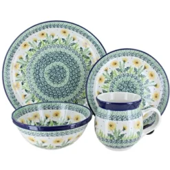 Blue Rose Polish Pottery Ceramika Artystyczna Dinnerware (16 PC) -Blue Rose Pottery Store GUEST fc8b3ea0 c540 4b25 8948 e9091fcccd37