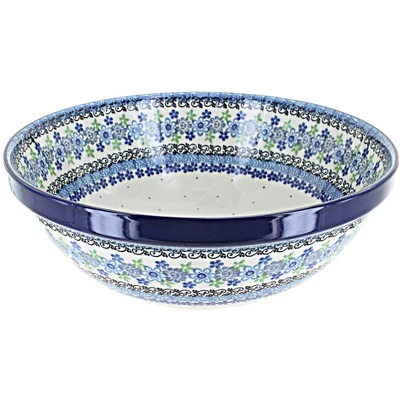 Blue Rose Polish Pottery 55 Ceramika Artystyczna Large Serving Bowl 7 Blue Rose Polish Pottery 55 Ceramika Artystyczna Large Serving Bowl - Image 5