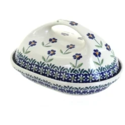 Blue Rose Polish Pottery M077 Manufaktura Butter Dish -Blue Rose Pottery Store GUEST fcff2c86 d331 4682 9318 acc93ae19a5f