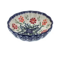Blue Rose Polish Pottery M094 Manufaktura Small Scallop Bowl -Blue Rose Pottery Store GUEST fd52fcab c9a7 45da a2b8 a8b5734fe8af