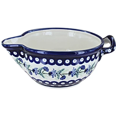 Blue Rose Polish Pottery 1252 Zaklady Batter Bowl 9 Blue Rose Polish Pottery 1252 Zaklady Batter Bowl - Image 7