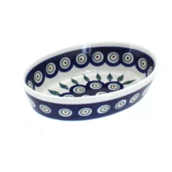 Blue Rose Polish Pottery 703 Zaklady Extra Small Oval Baker -Blue Rose Pottery Store GUEST fed31966 7e96 40c7 9c9a c8fc45db5d0f