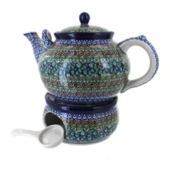 Blue Rose Polish Pottery 444-63 Ceramika Large Teapot & Warmer -Blue Rose Pottery Store GUEST fee52cbe b73b 4819 a03c c05cc7078226