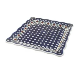 Blue Rose Polish Pottery 1570 Zaklady Square Lunch Plate -Blue Rose Pottery Store GUEST fefb393b 8b19 4eb0 a13e ee2513751492