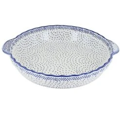 Blue Rose Polish Pottery Z148 Manufaktura Pie Plate With Handles -Blue Rose Pottery Store GUEST ff7605fc d849 410a 86a3 299f09c6d56e
